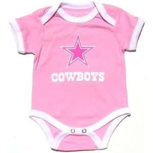  NEWBORN Baby Infant Dallas Cowboys Girl Pink Star Onesie 