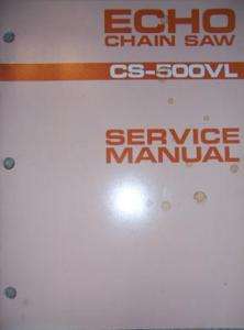 Echo CS 500VL Power Chain Saw Service Manual Tool F  