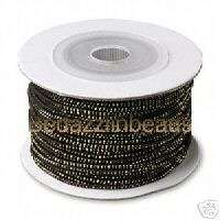 Black & Gold Elastic Bracelet Cord~Bead Cording~25 Yard  