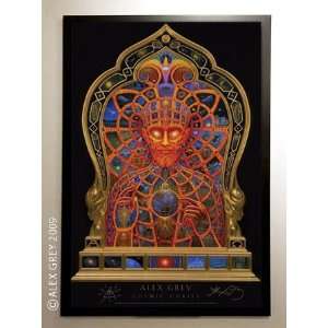  Framed Cosmic Christ Poster Signed by Alex Grey 