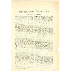  1903 Benedict Arnold Naval Patriot Revolutionary War 