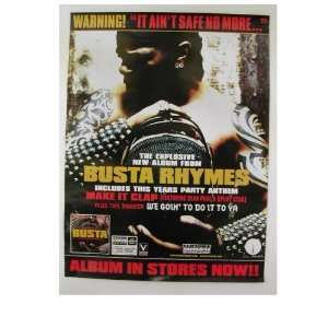 Busta Rhymes 2 Sided Promo Poster