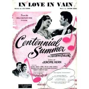   Sheet Music from Centennial Summer with Jeanne Crain, Cornell Wilde