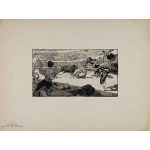  Original 1898 Daniel Vierge Bull Fight Matador Print 