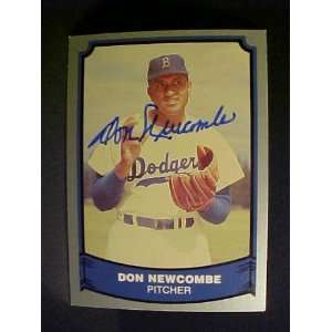 Don Newcombe Brooklyn Dodgers #33 1988 Baseball Legends Signed 