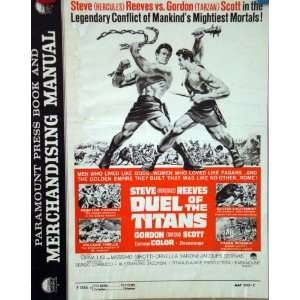   of the Titans Vintage 1961 Pressbook with Steve Reeves, Gordon Scott