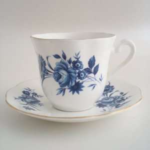  Taylor & Kent Elizabethan Blue Floral Tea Cup & Saucer Set 
