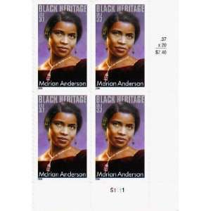 2005 MARIAN ANDERSON ~ CONTRALTO ~ BLACK HERITAGE #3896 Plate Block of 