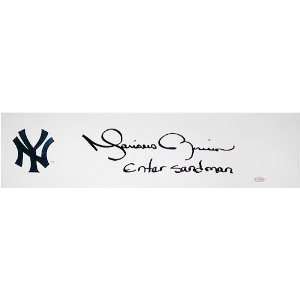 Mariano Rivera Autographed Pitching Rubber with Enter Sandman 