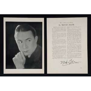  1930 Monte Blue Actor Movie Silent Film Star Print 