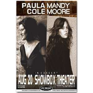    Mandy Moore Poster   Concert Flyer   Paula Cole