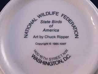 1985 Coffee Mug National Wildlife Federation State Bird  