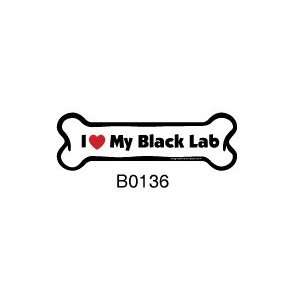  I Love My Black Labrador Retriever   Car Bone Magnet 