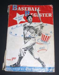 Vintage 1942 The Sporting News Baseball Register  
