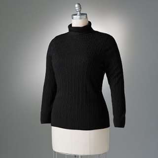 Croft and Barrow Cable Knit Turtleneck Sweater