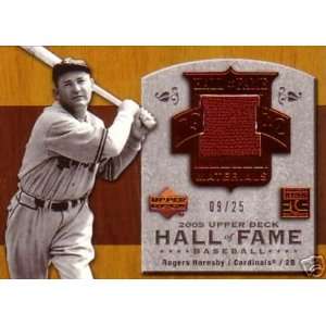  05 UD ROGERS HORNSBY HOF Game Worn Jacket #d /25 Sports 