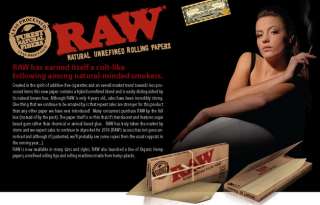 RAW ORGANIC KING SIZE SLIM Natural Rolling Papers  