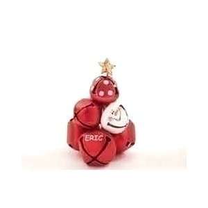  Pack of 6 Personalized Shelby Red Jingle Bell Christmas 