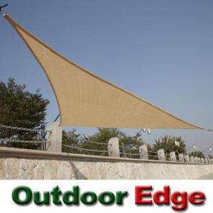   12 Triangle Garden Sun Shade Sail Canopy 95% UV Blocked SAND  