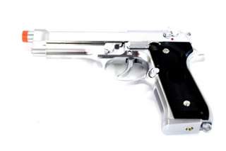 350 FPS Airsoft Gun KJW M9 Gas Blowback Pistol Silver  