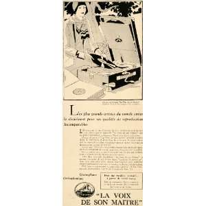 1929 Ad RCA Victor French Gramophone Turntable Nipper   Original Print 