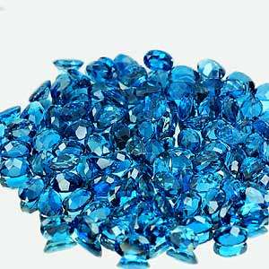   Pcs / $3.50 Good Oval Shape Natural London Blue Topaz Gemstones  