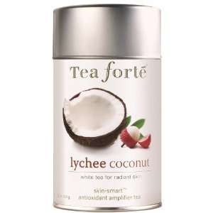 Tea Forte Skin Smart Loose Tea Canister Lychee Coconut, 3.5 oz, 50 
