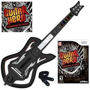 Wii Hero 6 WARRIORS OF ROCK Guitar Controller bundle w/Game Kit Set 