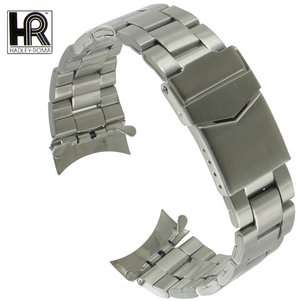22mm #15 Curved or Straight Stainless Metal Watch Band  
