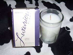 Arbonne LUXURIOUS ALMOND CANDLE Glass Jar Holiday 2008  