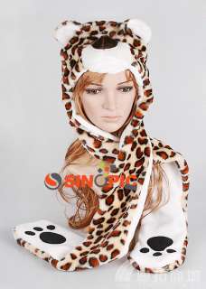 HOT Gift   Fashion Party Animal Fancy Dress Costume Hat Cap Gloves 