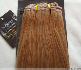 22Remy Human Hair Weave/Straight Weft/EXTENSION light brown#10,100g 