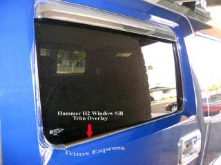 03 09 Hummer H2 4Pc Window Sill Trim  