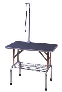   Steel Dog Grooming Table With Adjustable Arm, removeable Basket  