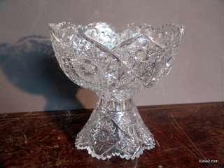   quality antique cut glass punch bowl ready to be used in your home