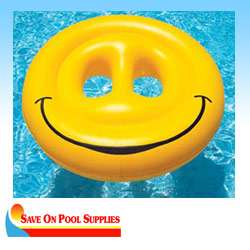 Swimline 72 Smiley Face Island Inflatable Swimming Pool Lounger Float 
