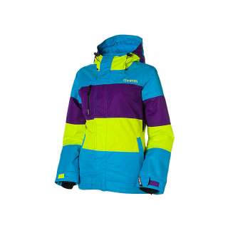 Nomis Asym Womens Insulated Snowboard Jacket 2011 X Large/Electric 