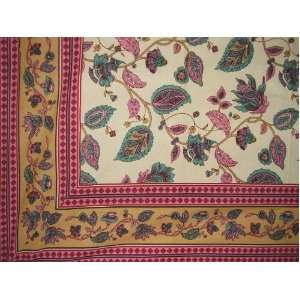  Turkish Floral Print Tablecloth Spread Many Uses Amber 