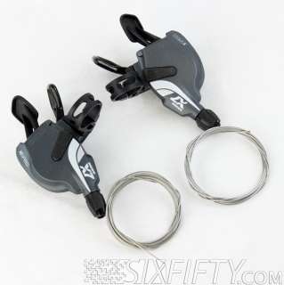   X7 STORM GREY 3X10 SHIFTER SET 10 SPEED TRIGGER SHIFTERS WITH CABLES