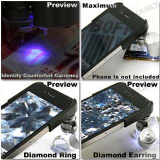   LED Cellphone Mobile Phone Microscope Micro Lens For iphone 4S 4G DC77