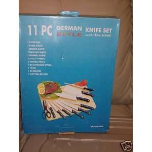  11 PC GERMAN STYLE KNIFE SET WITH CUTTING BOARD Kitchen 