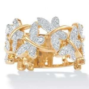   Carat Genuine Diamond 18k Gold Butterfly Ring Paris Jewelry Jewelry