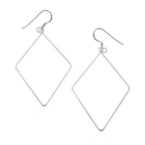   Shaped Wire Hoops   Sterling Silver Hoop Hook Earrings Jewelry
