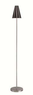 Lite Source Floor Lamp, Ps w/Black Striped Glass Shade  