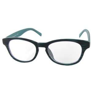  Green Wood Grain Style Full Frame Plain Eyeglasses