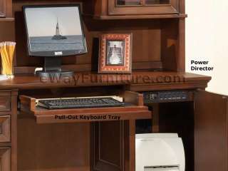   HOME OFFICE CREDENZA AND HUTCH WOOD FURNITURE KEYBOARD DRAWER  
