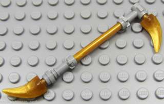 NEW Lego Ninjago Ninja Gold & Gray DOUBLE SCYTHE Weapon  