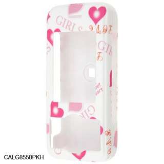 NEW RUBBER HARD CASE PINK HEART FOR LG CHOCOLATE VX8550  
