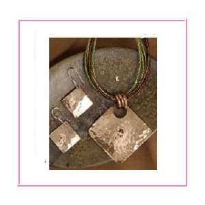  Monogrammed Copper Hammered Jewelry Set