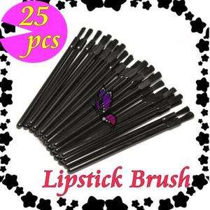 25 PCS Disposable Lip Gloss Stick Brush Applicator Bristle Makeup 
